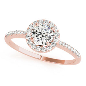 Legaci Natural Rose Gold Halo Diamond Ring
