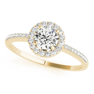 Legaci Natural Yellow Gold Halo Diamond Ring