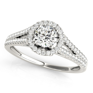 Josette Natural Round cut Halo Diamond Ring