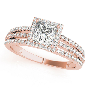 Kadence Natural Rose Gold Halo Diamond Ring