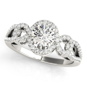 Jrue Natural Round cut Halo Diamond Ring