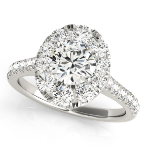 Leanne Natural Round cut Halo Diamond Ring