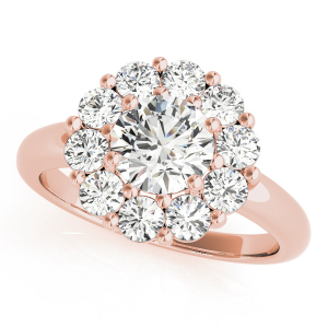 Jamiyah Natural Rose Gold Halo Diamond Ring