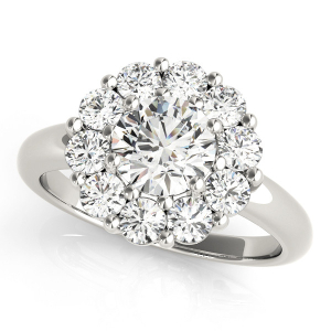 Jamiyah Natural Round cut Halo Diamond Ring