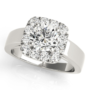 Lennie Natural Round cut Halo Diamond Ring