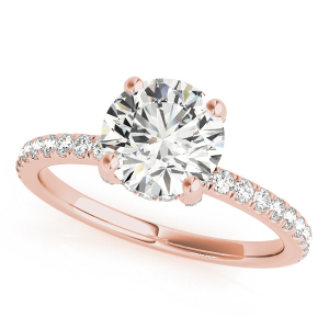 Liv Natural Rose Gold Halo Diamond Ring