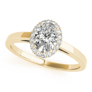 Kairi Natural Yellow Gold Halo Diamond Ring