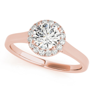 Liyana Natural Rose Gold Halo Diamond Ring