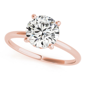 Jennifer Natural Rose Gold Halo Diamond Ring