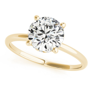 Jennifer Natural Yellow Gold Halo Diamond Ring