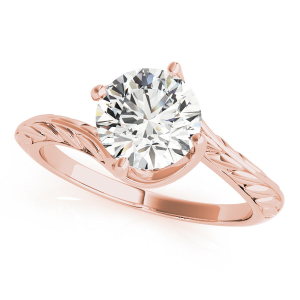 Madelynn Natural Rose Gold 4 Prong Solitaire Diamond Ring