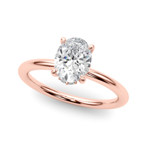 Janelle Lab-Created Rose Gold Halo Engagement Diamond Ring
