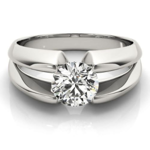 Megan Lab-Created Tension Classic Solitaire Engagement Diamond Ring