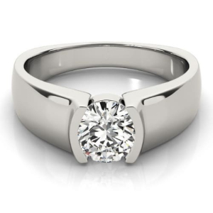 Maisy Lab-Created Half Bezel Solitaire Diamond Ring
