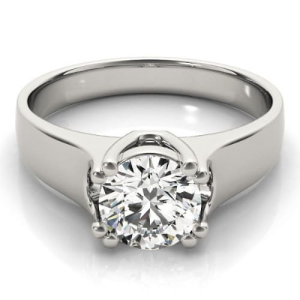 Maddie Natural Round cut Double Prong  Solitaire Diamond Ring