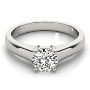 Maliah Natural Round cut 4 Prong  Solitaire Diamond Ring