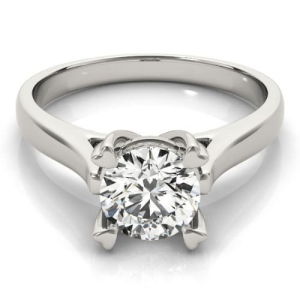 Mikaela Natural Round cut 4 Prong  Solitaire Diamond Ring