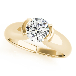 Meilani Lab-Created Yellow Gold Solitaire Diamond Ring