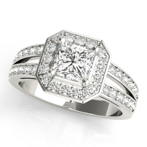 Leilah Natural Halo Diamond Ring