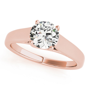 Merrit Natural Rose Gold 4 Prong Solitaire Diamond Ring