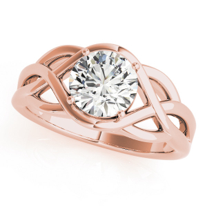 Mariella Natural Rose Gold 4 Prong Solitaire Diamond Ring