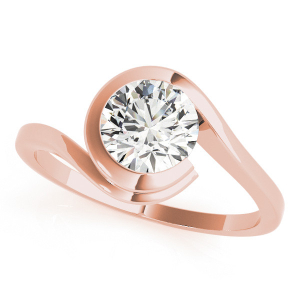 Mckayla Natural Rose Gold Tension Solitaire Diamond Ring