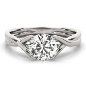 Maizy Natural Round cut 4 Prong  Solitaire Diamond Ring