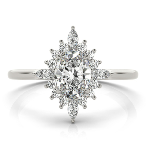 Lizbeth Natural Halo Diamond Ring