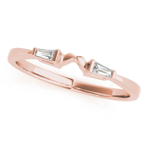 lilya Lab-Created Rose Gold Bar-Set Two Stone Diamond Ring