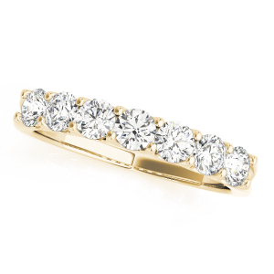 Adara Lab-Created Yellow Gold Prong 7 Stone Diamond Ring