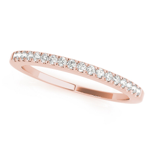 Cielle Lab-Created Rose Gold Prong Three Quarter Eternity Diamond Ring