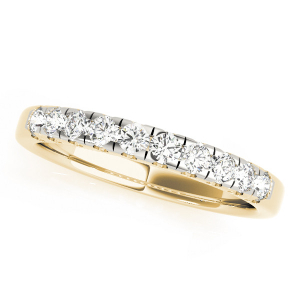 Vida Lab-Created Yellow Gold Prong Half Eternity Diamond Ring