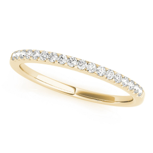 Austyn Lab-Created Yellow Gold French Pave Half Eternity Diamond Ring
