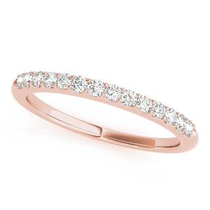 Triniti Lab-Created Rose Gold Prong Three Quarter Eternity Diamond Ring