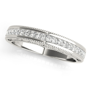 Adelita Lab-Created Princess cut Channel-Set  Diamond Ring