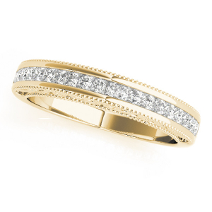 Adelita Lab-Created Yellow Gold Channel-Set  Diamond Ring