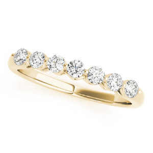 Scarlette Lab-Created Yellow Gold Prong 7 Stone Diamond Ring