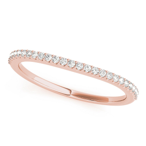 Kelce Lab-Created Rose Gold Prong Three Quarter Eternity Diamond Ring