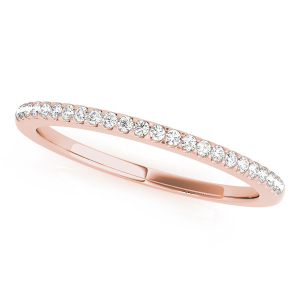 Aryia Lab-Created Rose Gold Prong Three Quarter Eternity Diamond Ring