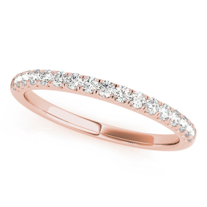 Lilyrose Lab-Created Rose Gold Prong Three Quarter Eternity Diamond Ring