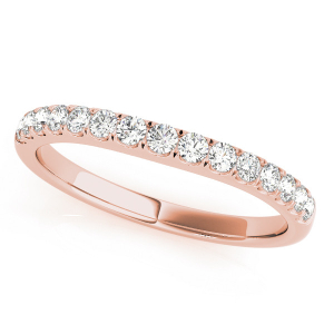 Aline Lab-Created Rose Gold Prong Three Quarter Eternity Diamond Ring