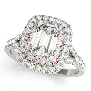 Kaiah Natural Diamond Rose Gold Halo Engagement Ring