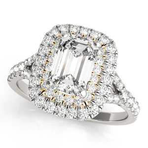 Kaiah Natural Diamond Yellow Gold Halo Engagement Ring