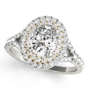 Koda Natural Diamond Yellow Gold Halo Engagement Ring