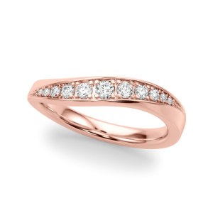  Custe Lab-Created Rose Gold Diamond for Women Wedding Ring