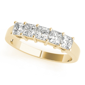 Shalia Lab-Created Yellow Gold Prong-Set  Diamond Ring