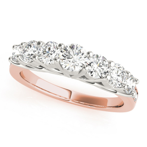 Erika Lab-Created Rose Gold Prong 7 Stone Diamond Ring