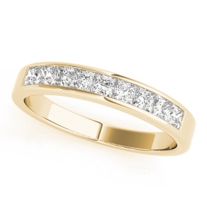 Adelynne Lab-Created Yellow Gold Channel-Set  Diamond Ring