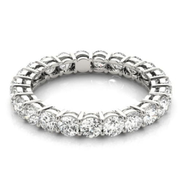 1.10-4.75 Carat Round Cut Diamond Natural And Lab-Grown Eternity Ring With Claw-Set