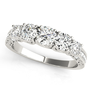 Belle Natural Prong 5 Stone Diamond Ring